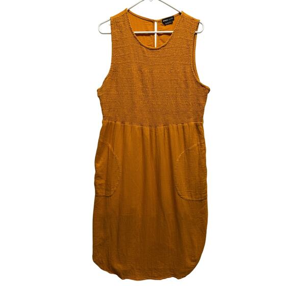 prAna Seakissed Smocked Midi Dress in Deep Solstice Size XL - Picture 1 of 10